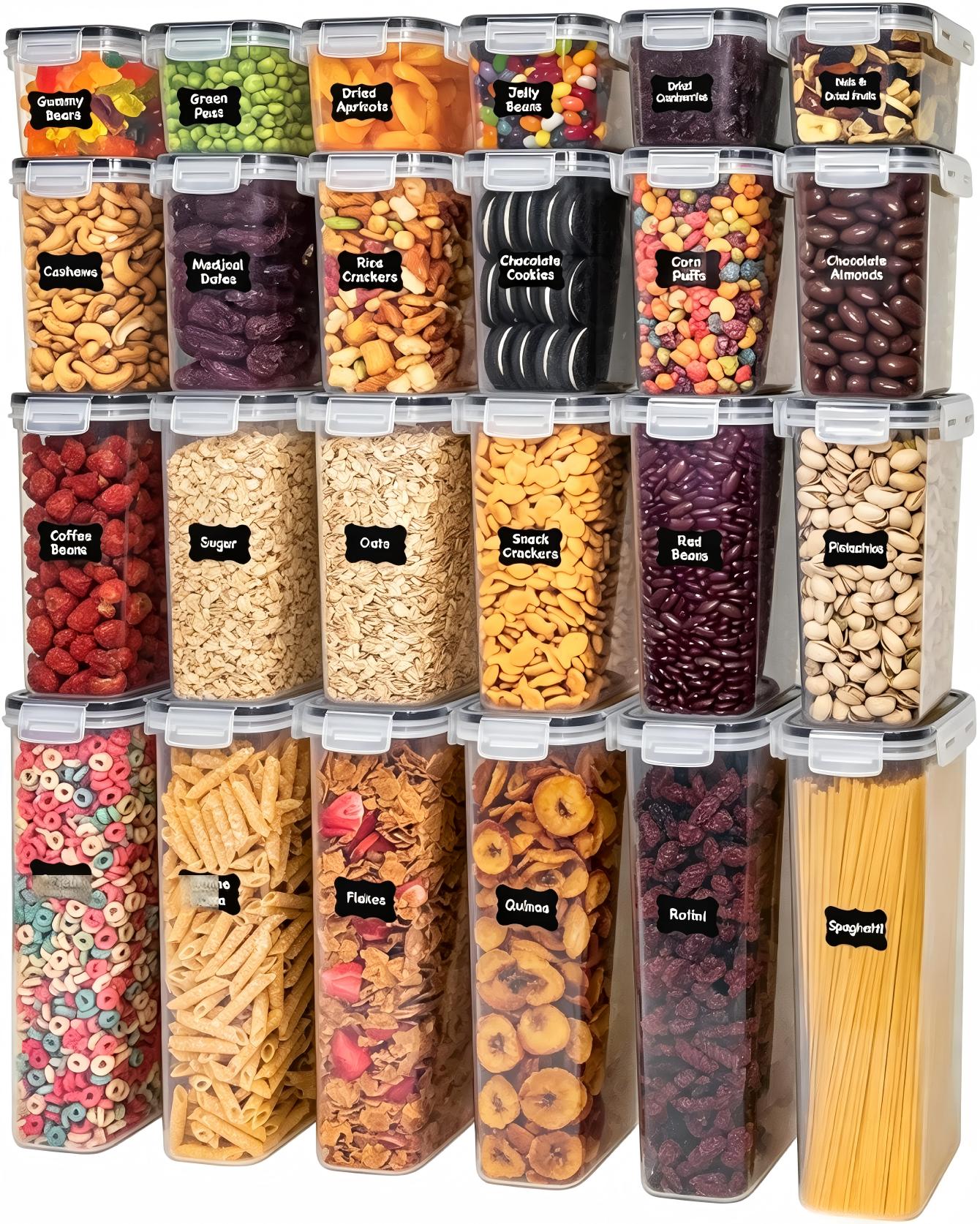 Recipientes para almacenar ali - Snacks Food Labels reseña y precio