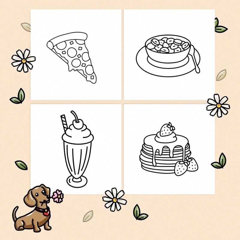 Nuevo Libro para Colorear con  - Food And Snacks Coloring Book reseña y precio