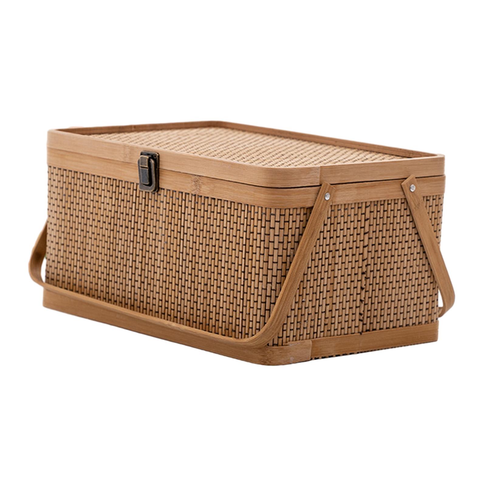Cesta de Picnic de Bambú Hecha - Snacks Food Hamper Basket reseña y precio