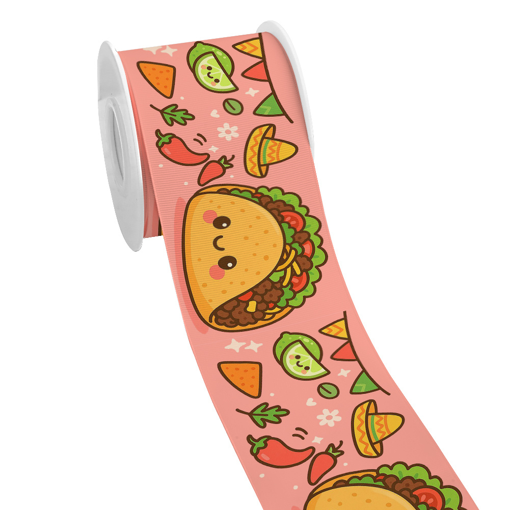 Cinta de grogrén con estampado - Food Snacks Pictures reseña y precio