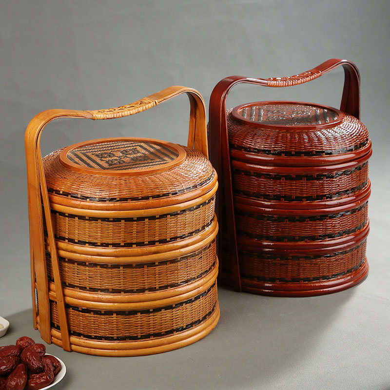 Cesta de Picnic de bambú con t - Snacks Food Hamper Basket reseña y precio